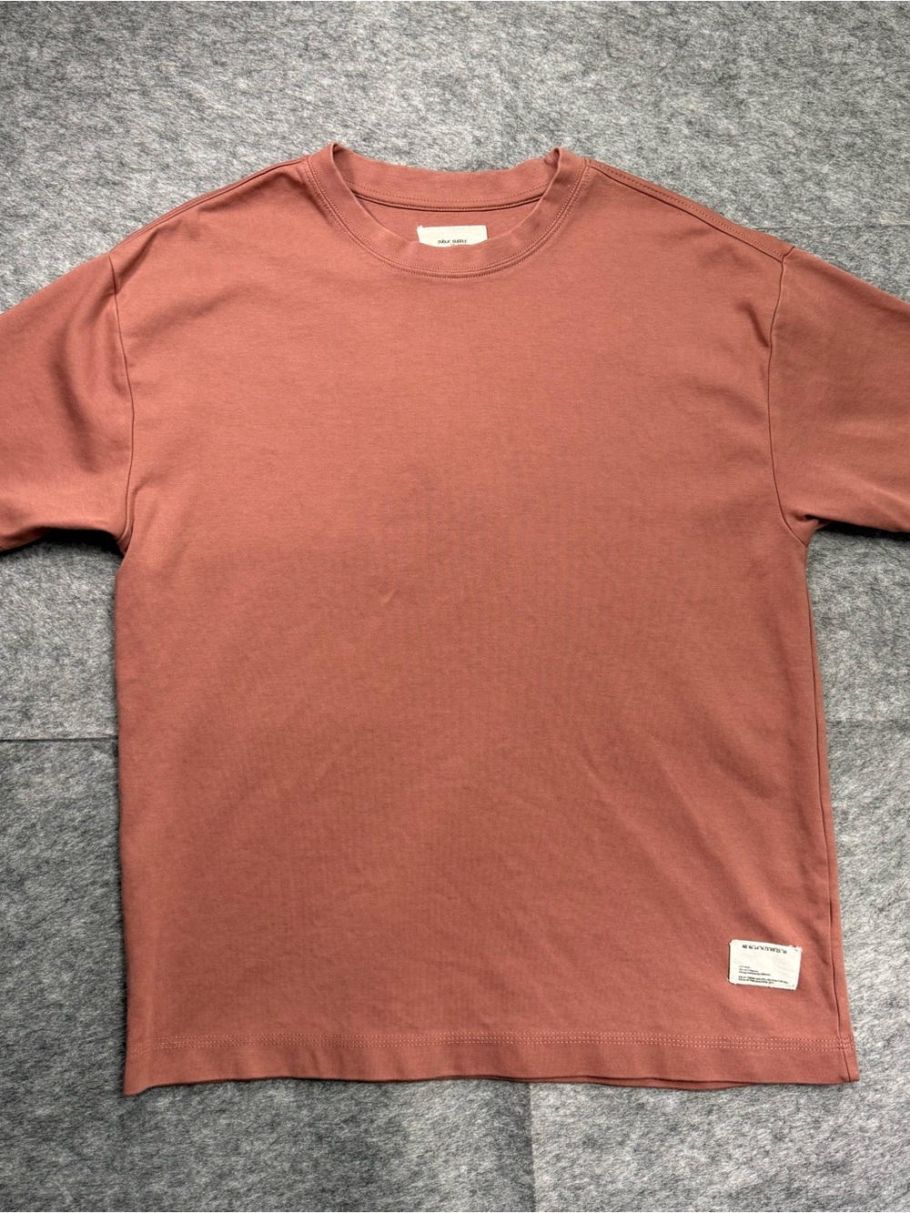 Public Supply Men's Oversized Boxy Crew Neck Tee in Dusty Rose - Minimal Label